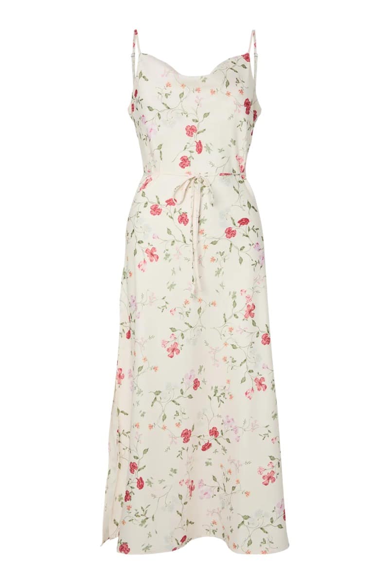 YAS - Kjole - Thea Strap Long Dress - Pristine Botalia