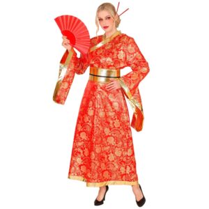 Kimonokostume Rød/Guld
