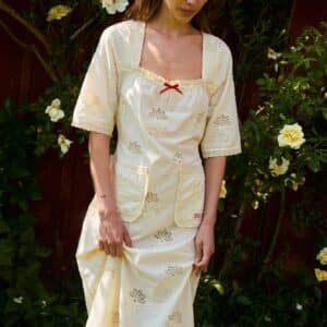 Viviette lang kjole - Pastel Yellow