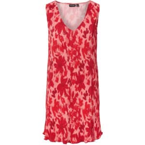 PIECES dame kjole PCFLORA - Adrenaline Rush Red tone flowers