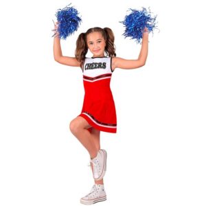 College Cheerleader Børnekostume Rød
